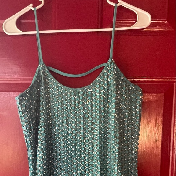 Parker Teal sequin dress, size small. No missing beads or sequins - Picture 7 of 7